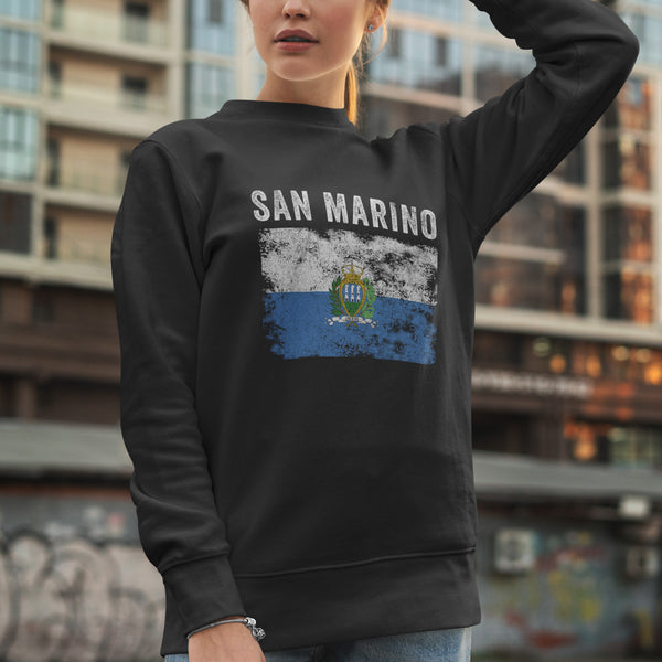 San Marino Flag Vintage Sammarinese Flag Sweatshirt