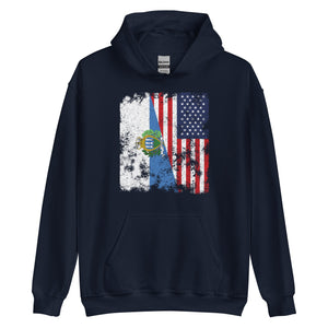 San Marino USA Flag - Half American Hoodie