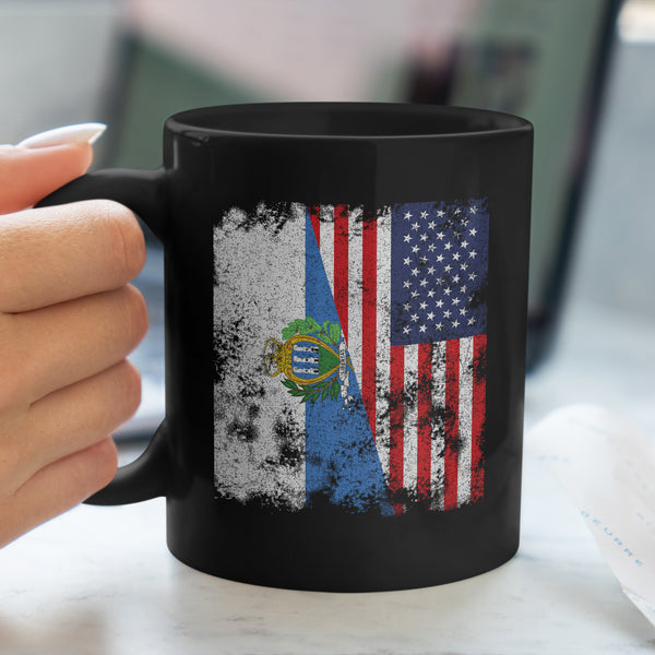 San Marino USA Flag - Half American Mug