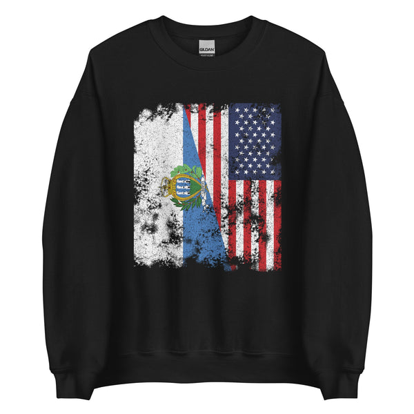 San Marino USA Flag - Half American Sweatshirt