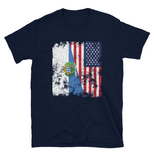 San Marino USA Flag - Half American T-Shirt