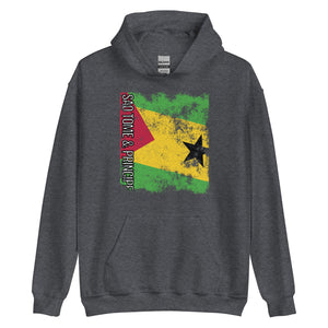 Sao Tome And Principe Flag - Distressed Flag Hoodie