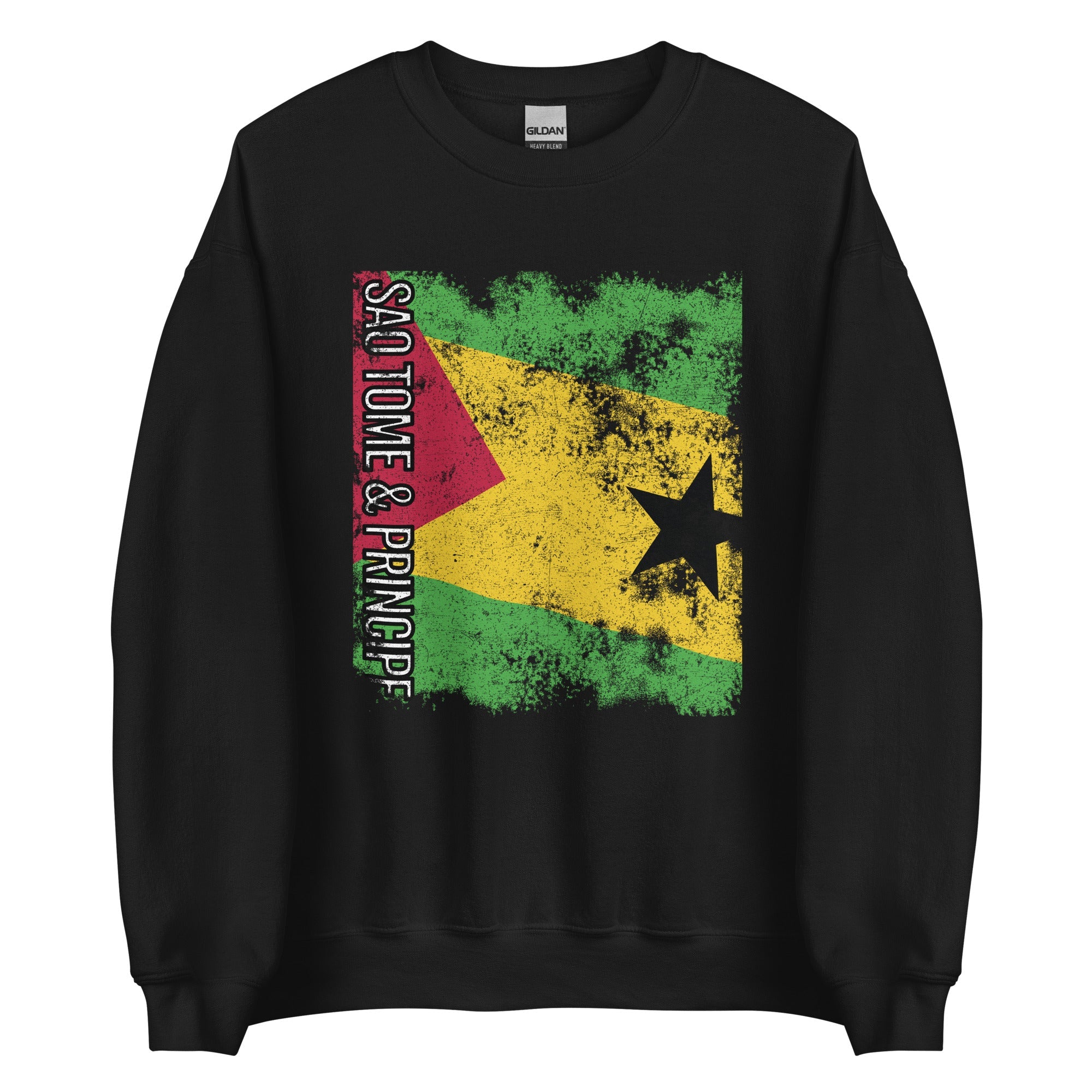 Sao Tome And Principe Flag - Distressed Flag Sweatshirt