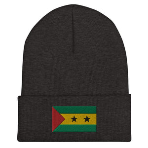 São Tomé & Príncipe Flag Beanie - Embroidered Winter Hat