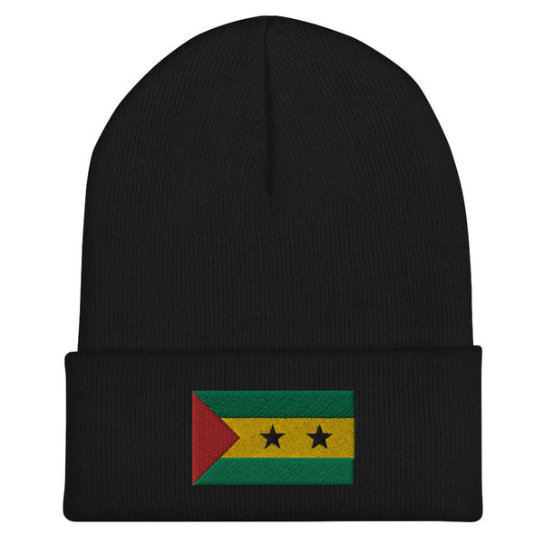 Sao Tome & Principe Flag Beanie - Embroidered Winter Hat