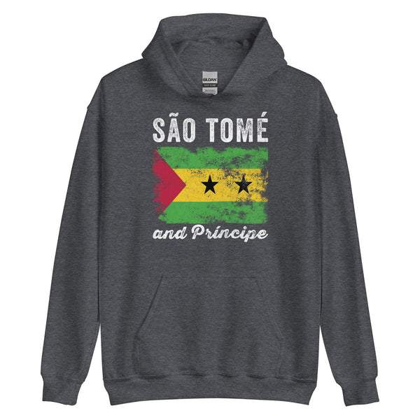 São Tomé and Príncipe Flag Distressed Hoodie