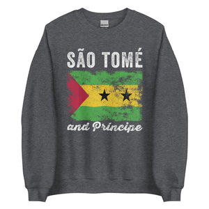 São Tomé and Príncipe Flag Distressed Sweatshirt
