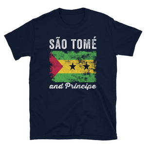 São Tomé and Príncipe Flag Distressed T-Shirt