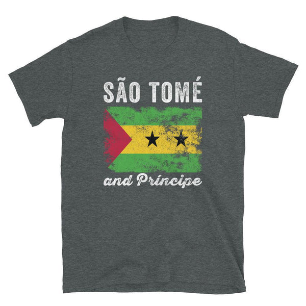 São Tomé and Príncipe Flag Distressed T-Shirt