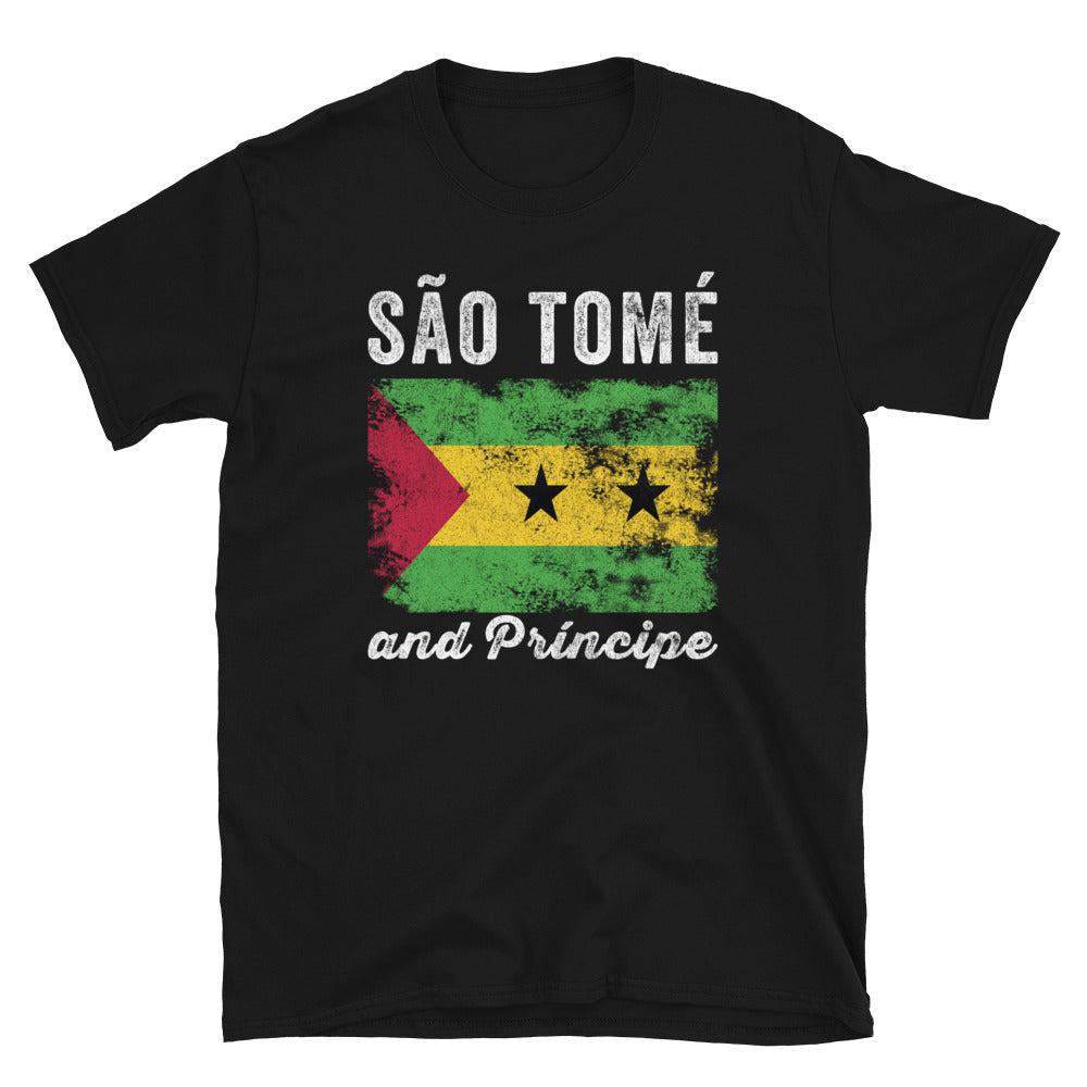 São Tomé and Príncipe Flag Distressed T-Shirt