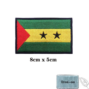 Sao Tome and Principe Flag Patch - Iron On/Hook & Loop Patch