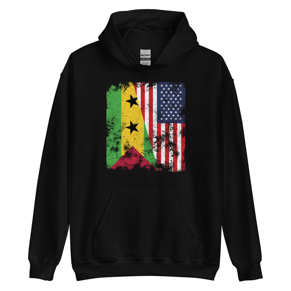 Sao Tome and Principe USA Flag Hoodie