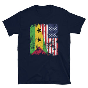 Sao Tome and Principe USA Flag T-Shirt