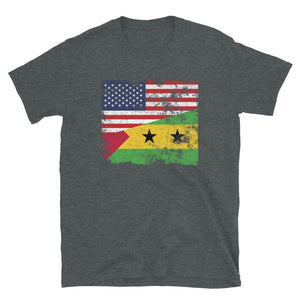 Sao Tome and Principe USA Flag T-Shirt