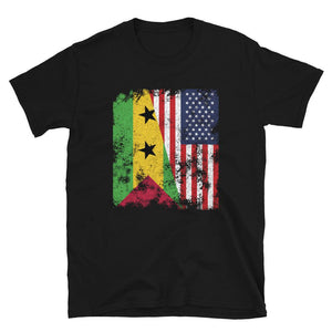 Sao Tome and Principe USA Flag T-Shirt