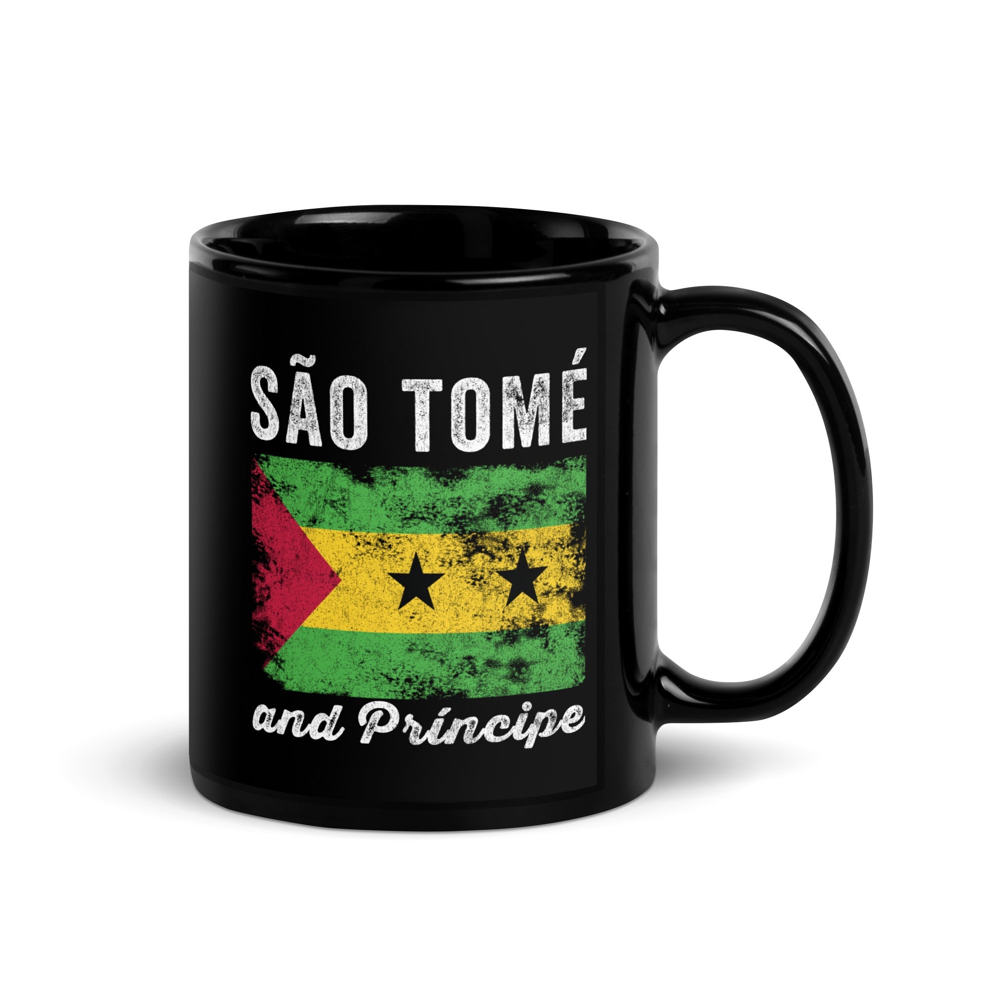 São Tomé and Príncipe Flag Distressed Mug