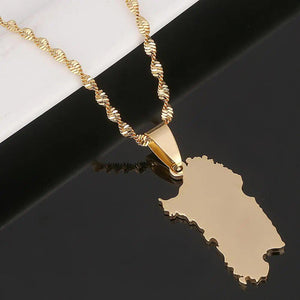 Sardinia Map Necklace