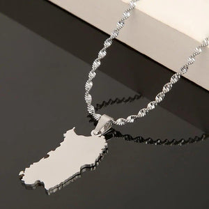 Sardinia Map Necklace