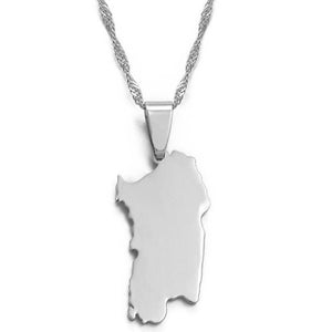 Sardinia Map Necklace