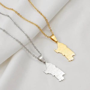 Sardinia Map Necklace