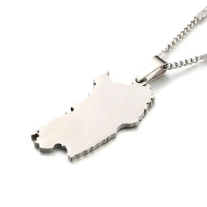 Sardinia Map Necklace