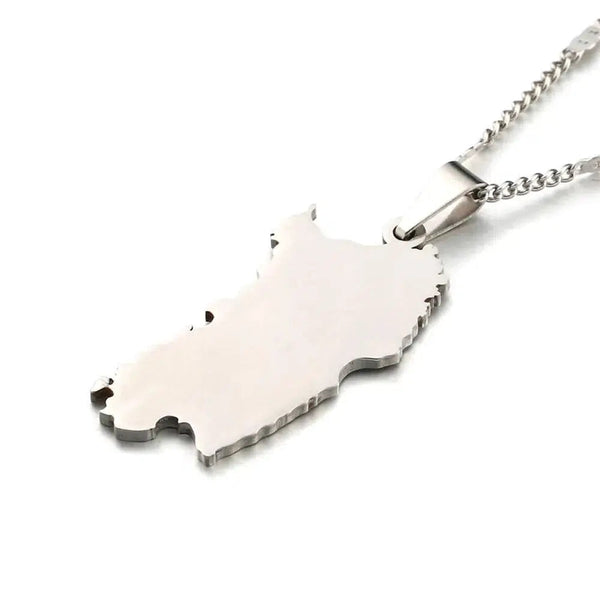 Sardinia Map Necklace