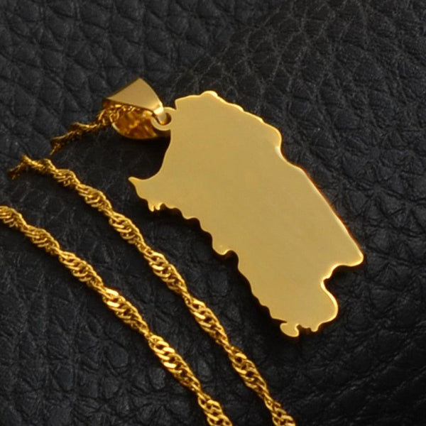 Sardinia Map Necklace