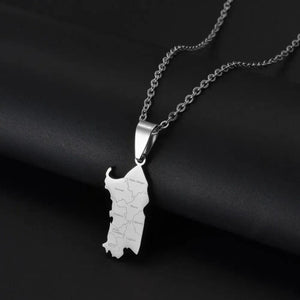 Sardinia Map Necklace