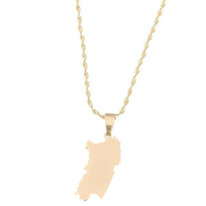 Sardinia Map Necklace