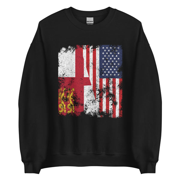 Sark USA Flag - Half American Sweatshirt