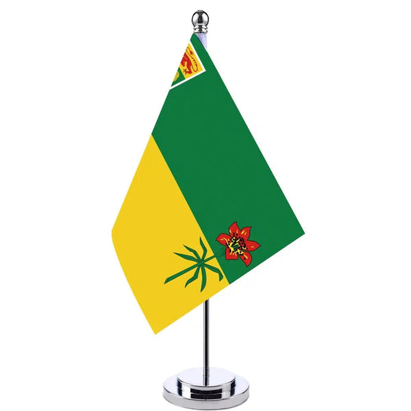 Saskatchewan Desk Flag - Small Office Table Flag