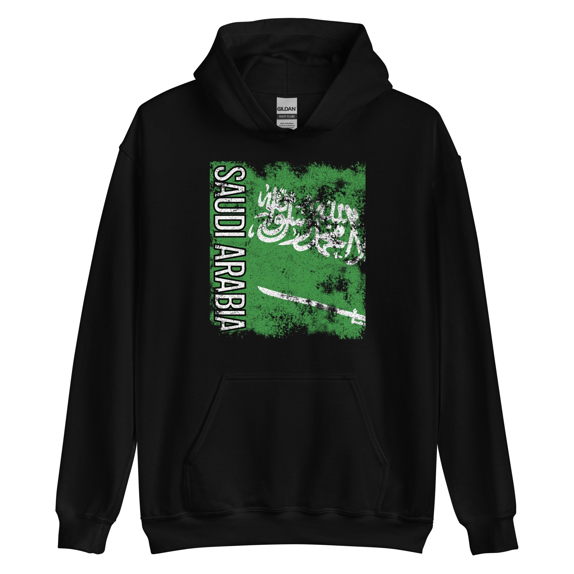 Saudi Arabia Flag - Distressed Flag Hoodie