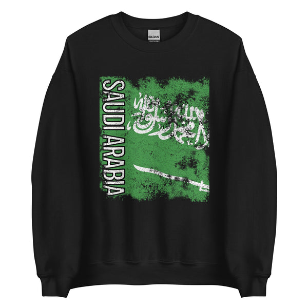 Saudi Arabia Flag - Distressed Flag Sweatshirt