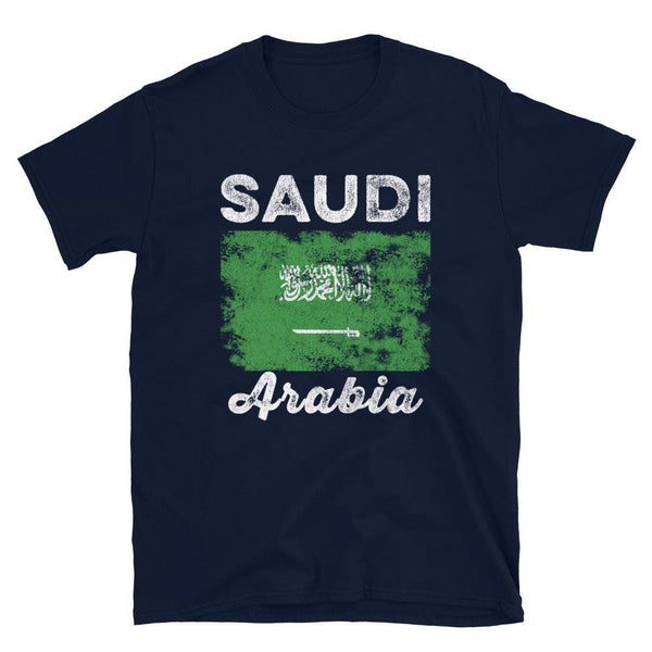 Saudi Arabia Flag Distressed Saudi Flag T-Shirt