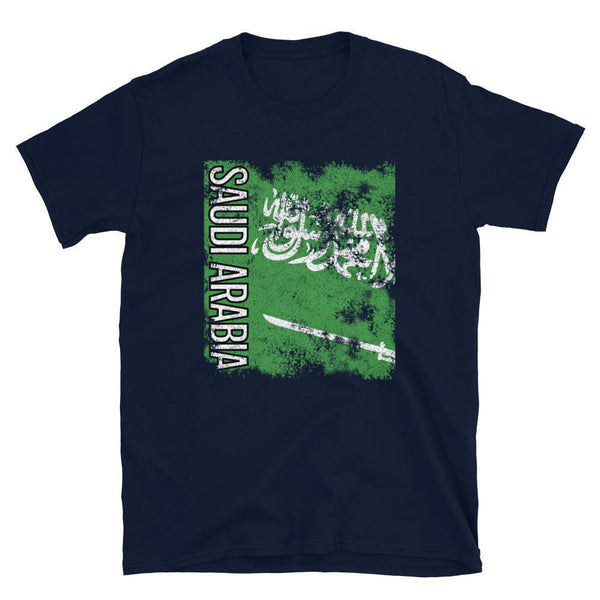 Saudi Arabia Flag Distressed T-Shirt