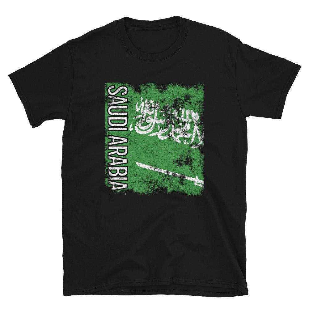 Saudi Arabia Flag Distressed T-Shirt