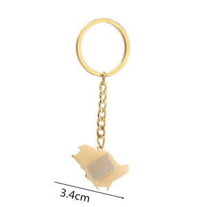 Saudi Arabia Flag Map Keychain