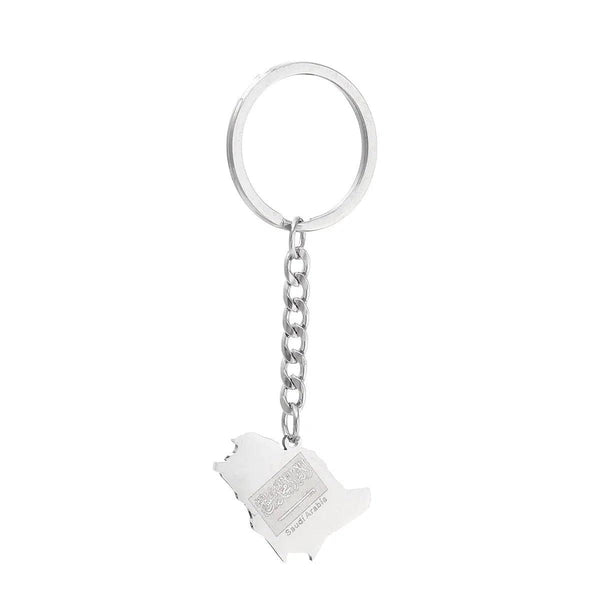 Saudi Arabia Flag Map Keychain