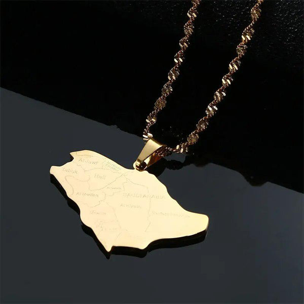 Saudi Arabia Map Necklace