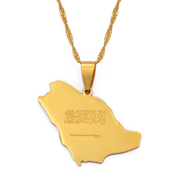 Saudi Arabia Map Necklace