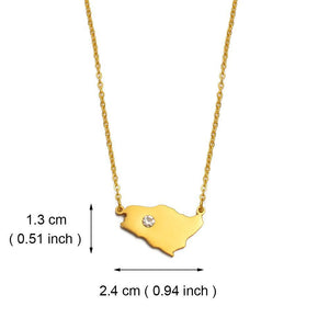 Saudi Arabia Map Necklace
