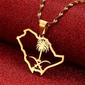 Saudi Arabia Map Necklace