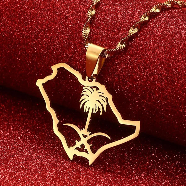 Saudi Arabia Map Necklace