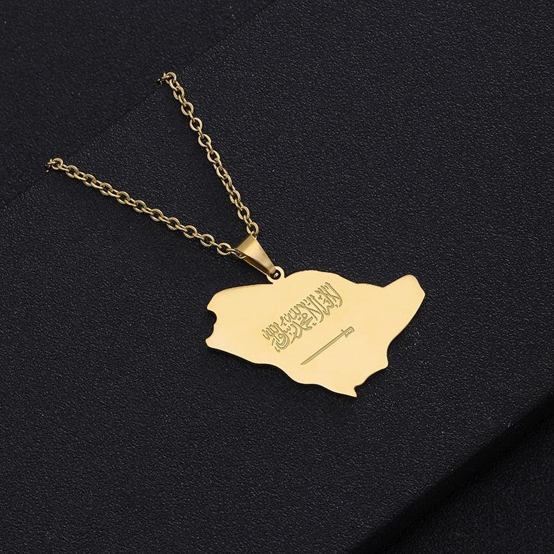 Saudi Arabia Map Necklace