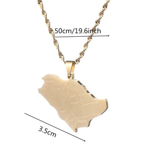 Saudi Arabia Map Necklace