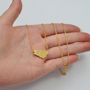 Saudi Arabia Map Necklace