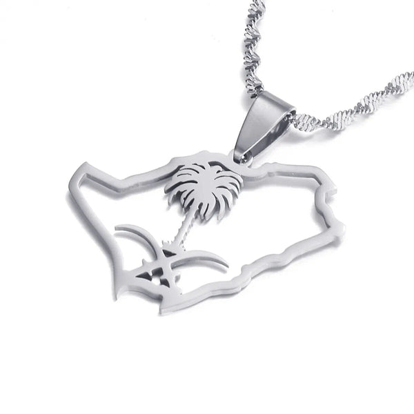 Saudi Arabia Map Necklace