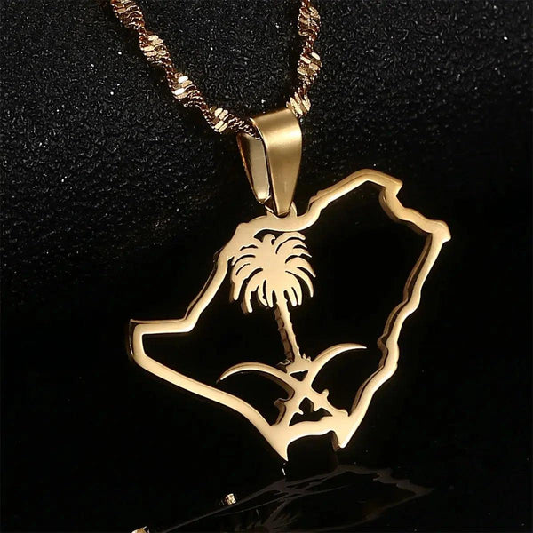 Saudi Arabia Map Necklace