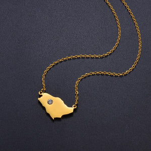 Saudi Arabia Map Necklace