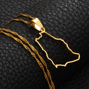 Saudi Arabia Map Necklace